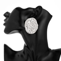 Thumbnail for Irregular Chunky Textured Oval Stud Earrings - ArtGalleryZen