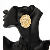 Thumbnail for Irregular Chunky Textured Oval Stud Earrings - ArtGalleryZen