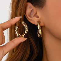 Thumbnail for Irregular Curved Leopard C Shaped Stud Earrings