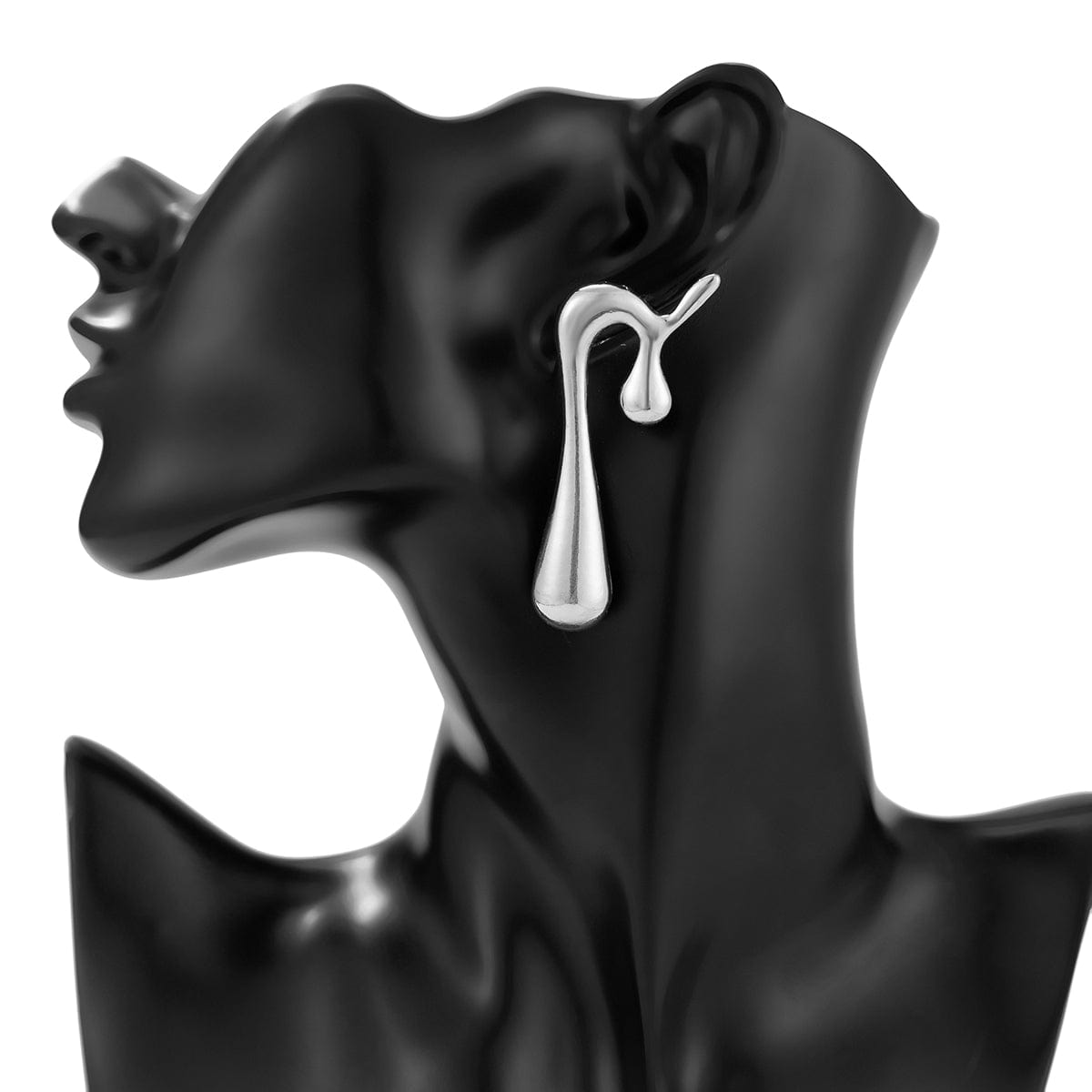 Irregular Flow Waterdrop Stud Earrings