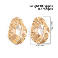 Thumbnail for Irregular Gold Silver Plated Chunky Hoop Stud Earrings - ArtGalleryZen