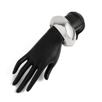 Thumbnail for Irregular Gold Silver Plated Glossy Wide Cuff Bangle Bracelet - ArtGalleryZen