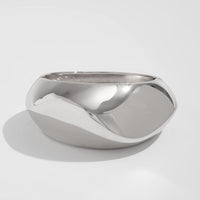 Thumbnail for Irregular Gold Silver Plated Glossy Wide Cuff Bangle Bracelet - ArtGalleryZen