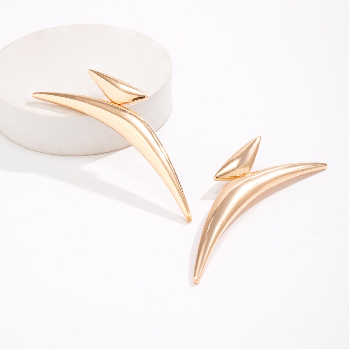 Irregular Gold Silver Plated Statement Earrings - ArtGalleryZen