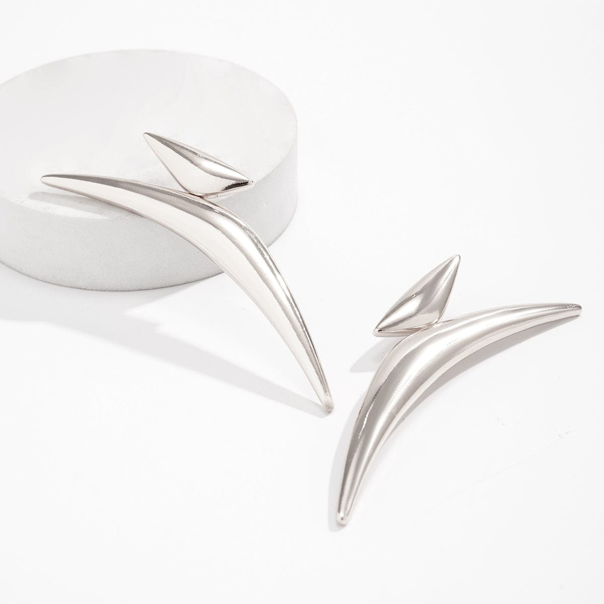 Irregular Gold Silver Plated Statement Earrings - ArtGalleryZen