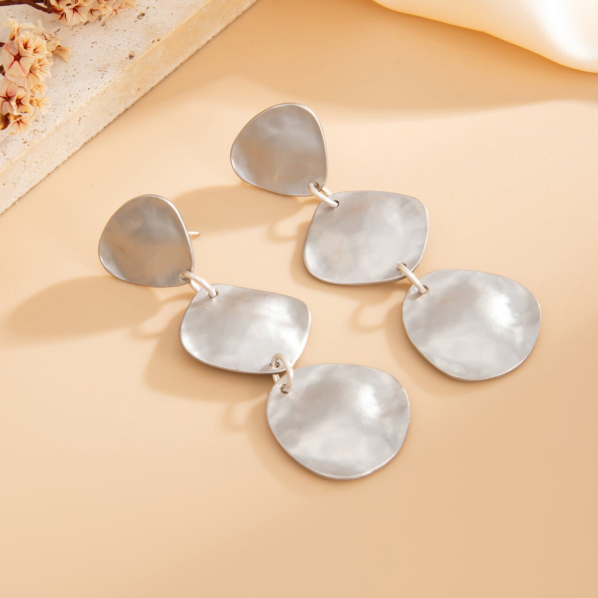 Irregular Gold Silver Plated Waterdrop Dangle Earrings - ArtGalleryZen