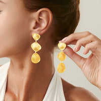 Thumbnail for Irregular Gold Silver Plated Waterdrop Dangle Earrings - ArtGalleryZen