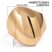 Thumbnail for Irregular Oversized Glossy Wide Cuff Bangle Bracelet