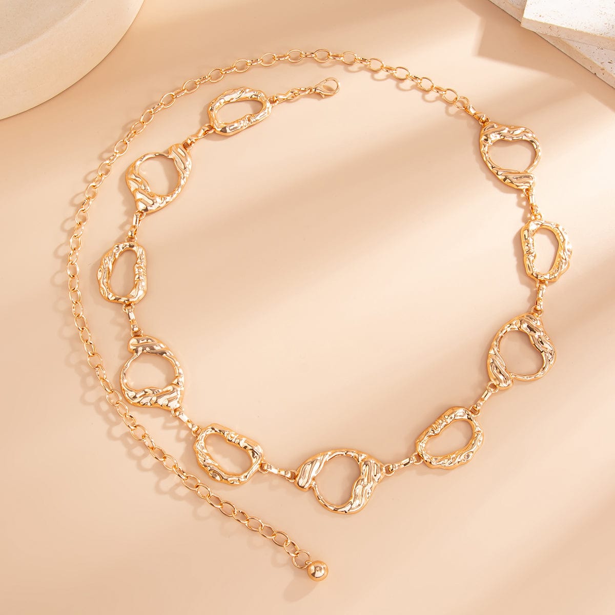 Irregular Textured Hoop Waist Chain - ArtGalleryZen