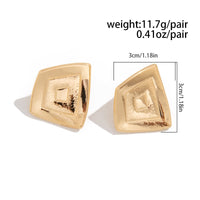 Thumbnail for Irregular Textured Trapezoid Stud Earrings