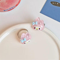 Thumbnail for Kawaii 5 Pieces Sanrio Resin Rings Set