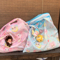 Thumbnail for Kawaii Angel Kitten Bear Portable Folding Shoulder Bag - ArtGalleryZen