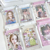 Thumbnail for Kawaii Animal Candy Bag Photocard Holder Keychain - PVC Card Case - ArtGalleryZen