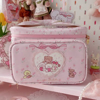 Thumbnail for Kawaii Anime Mikko Leather Multi-Layer Makeup Bag Portable Travel Large Capacity Storage Bag