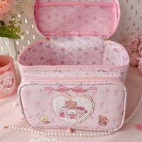 Thumbnail for Kawaii Anime Mikko Leather Multi-Layer Makeup Bag Portable Travel Large Capacity Storage Bag