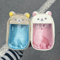 Thumbnail for Kawaii Bear Doll Clear Display Keychain Bag - Cute Photocard Holder - ArtGalleryZen