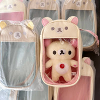 Thumbnail for Kawaii Bear Doll Clear Display Keychain Bag - Cute Photocard Holder - ArtGalleryZen