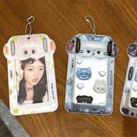 Thumbnail for Kawaii Bear House Photocard Holder Keychain Kpop Card Display Bag - ArtGalleryZen