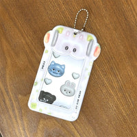 Thumbnail for Kawaii Bear House Photocard Holder Keychain Kpop Card Display Bag - ArtGalleryZen