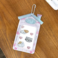 Thumbnail for Kawaii Bear House Photocard Holder Keychain Kpop Card Display Bag - ArtGalleryZen