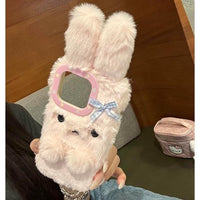 Thumbnail for Kawaii Bowknot Bunny Plush Furry iPhone Case