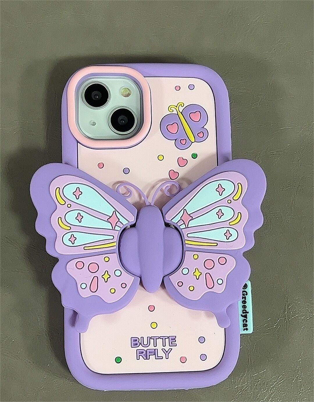 Kawaii Butterfly iPhone Case - ArtGalleryZen
