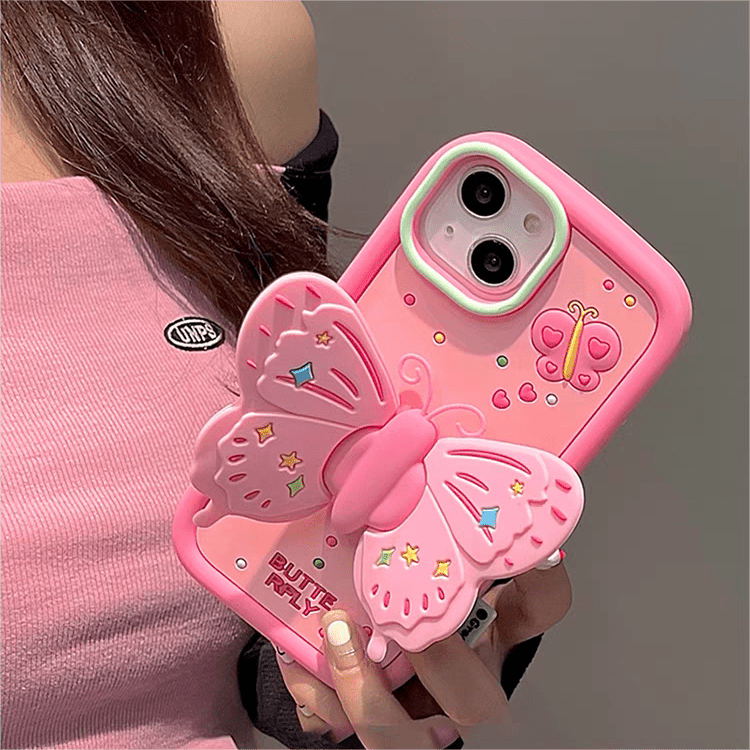 Kawaii Butterfly iPhone Case - ArtGalleryZen