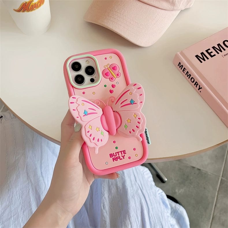 Kawaii Butterfly iPhone Case - ArtGalleryZen