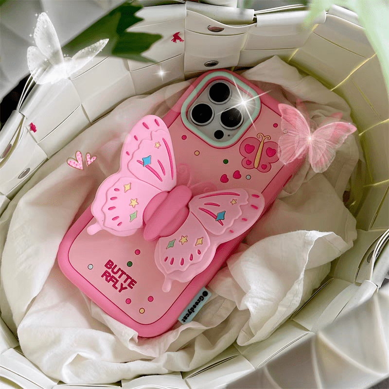 Kawaii Butterfly iPhone Case - ArtGalleryZen