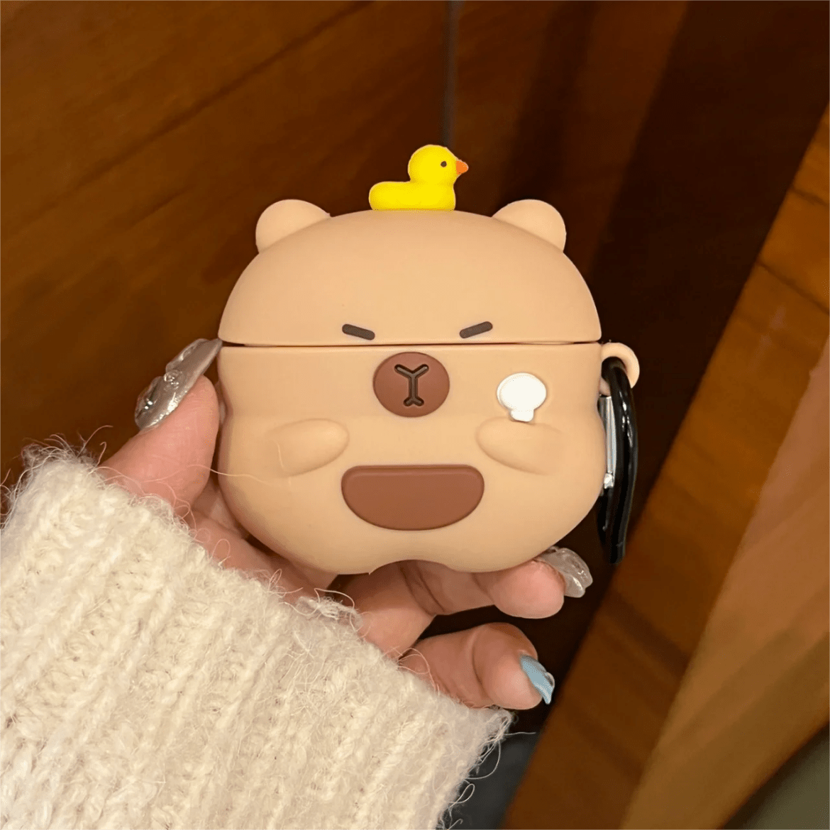 Kawaii Capybara Duck Silicone AirPods Earphone Case - ArtGalleryZen