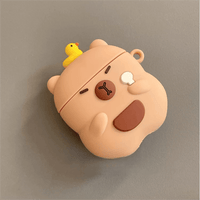 Thumbnail for Kawaii Capybara Duck Silicone AirPods Earphone Case - ArtGalleryZen