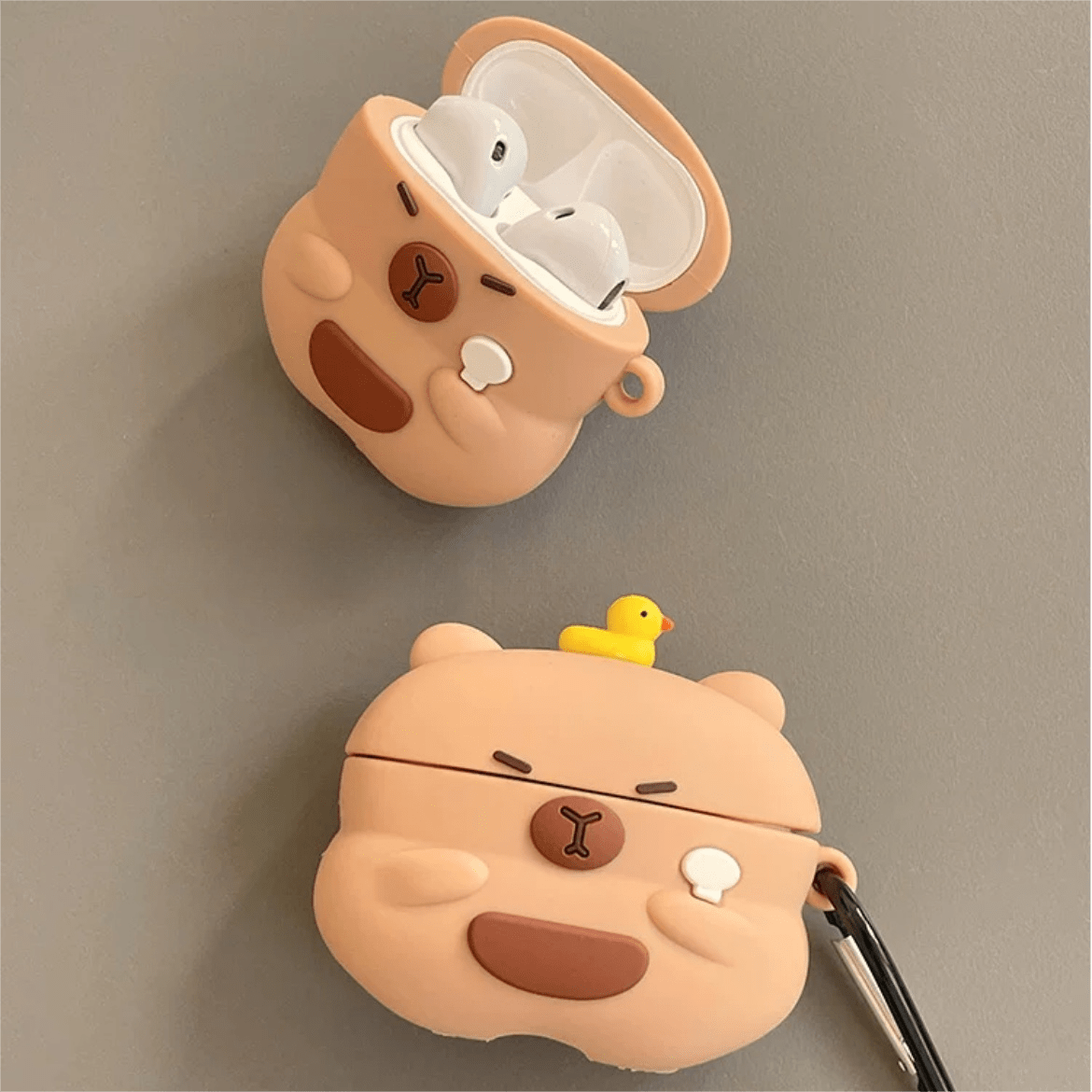 Kawaii Capybara Duck Silicone AirPods Earphone Case