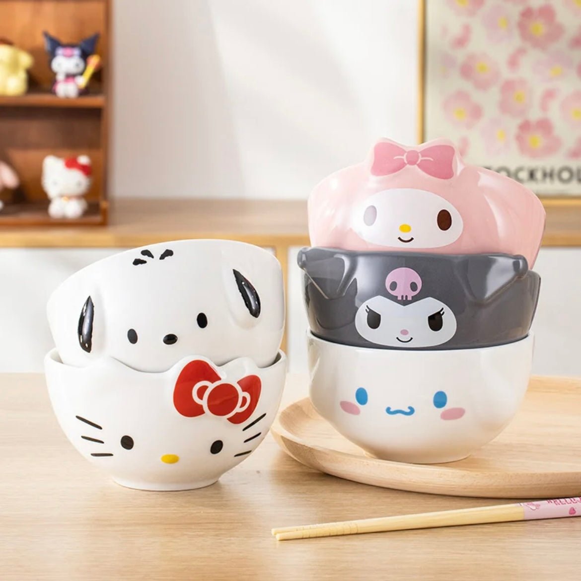 Kawaii Cartoon Ceramic Bowl - ArtGalleryZen