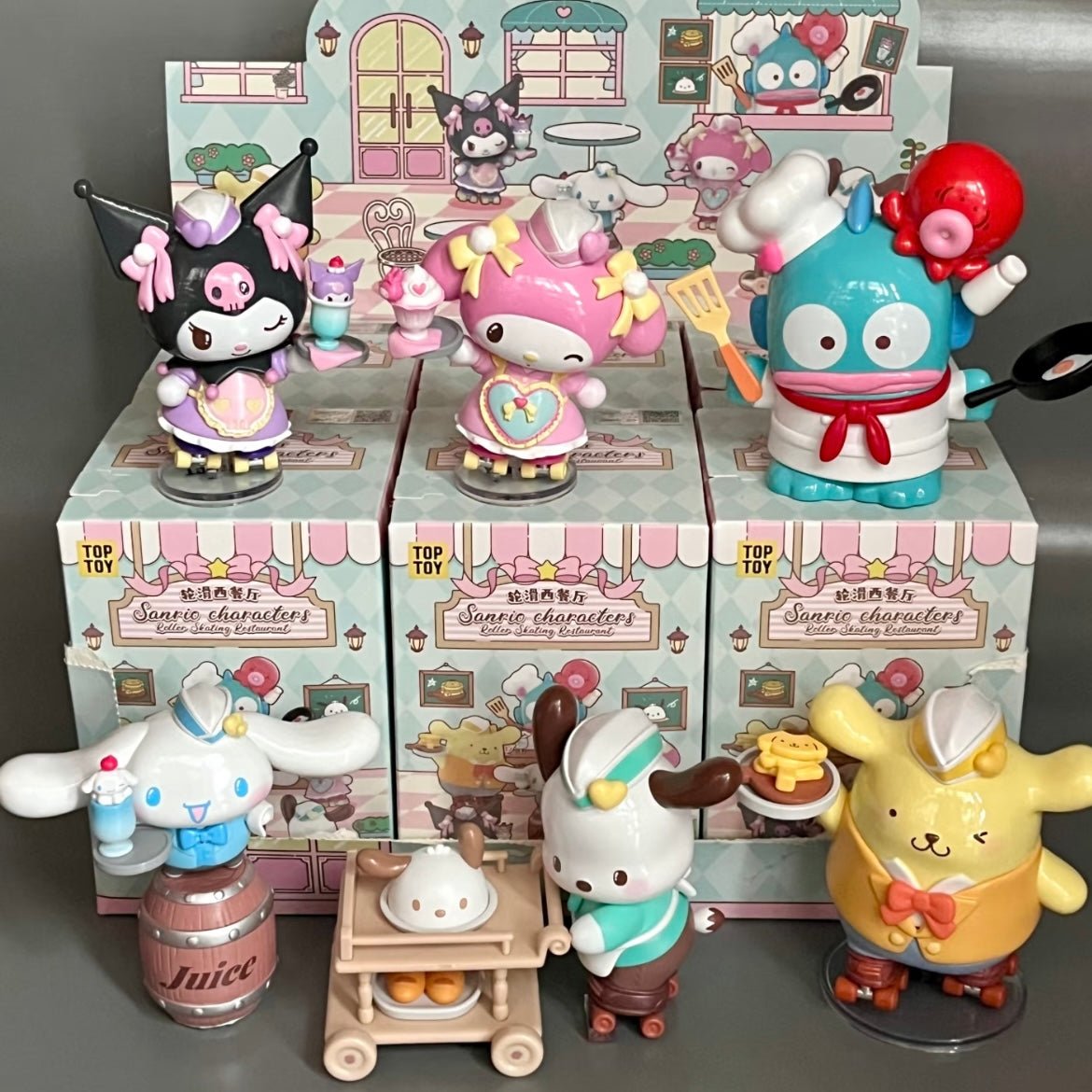 Kawaii Cartoon Characters Roller Skating Restaurant Series Blind Box - ArtGalleryZen