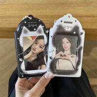 Thumbnail for Kawaii Cat Paw Photocard Holder Keychain - Cute Kpop Card Display Bag - ArtGalleryZen