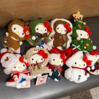Thumbnail for Kawaii Christmas Themed Hello Kitty Plush Keychain Doll - ArtGalleryZen
