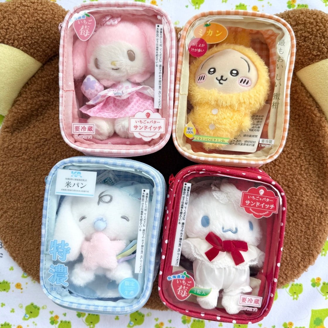 Kawaii Clear Display Bag - Cute Pastel Cartoon Style Keychain Pouch - ArtGalleryZen