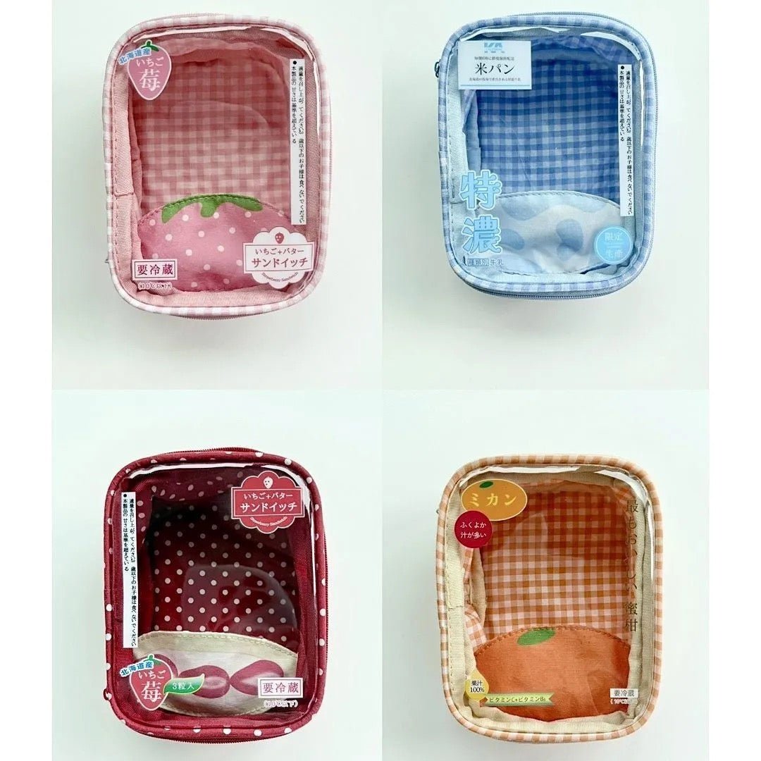 Kawaii Clear Display Bag - Cute Pastel Cartoon Style Keychain Pouch - ArtGalleryZen