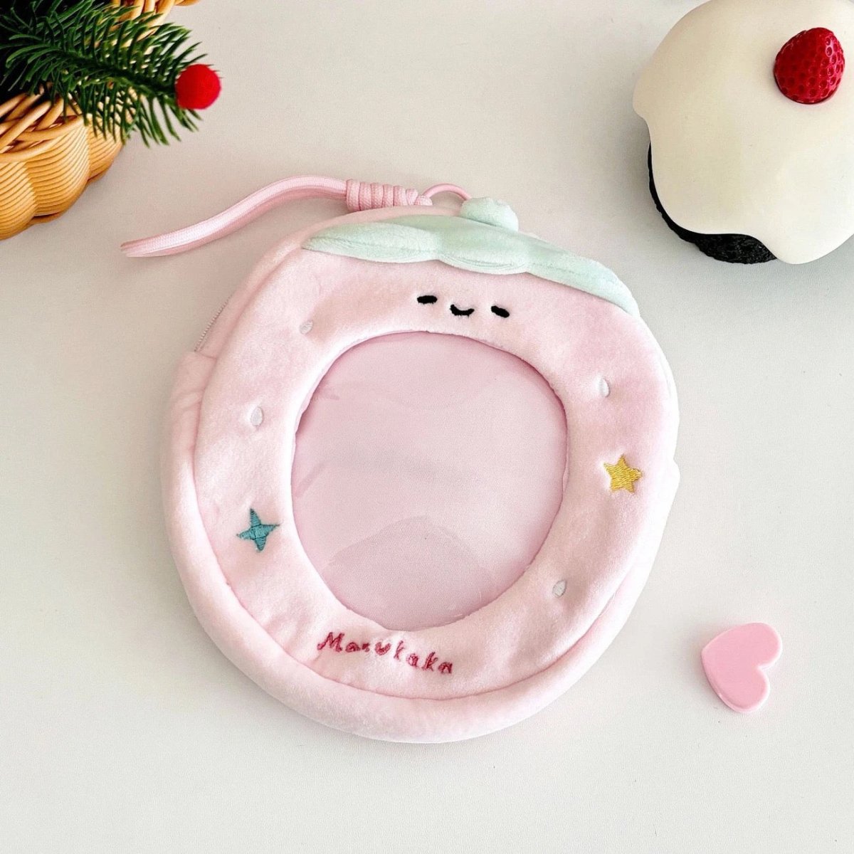 Kawaii Clear Display Keychain Bag - Plush Doll Photocard Holder Pouch - ArtGalleryZen