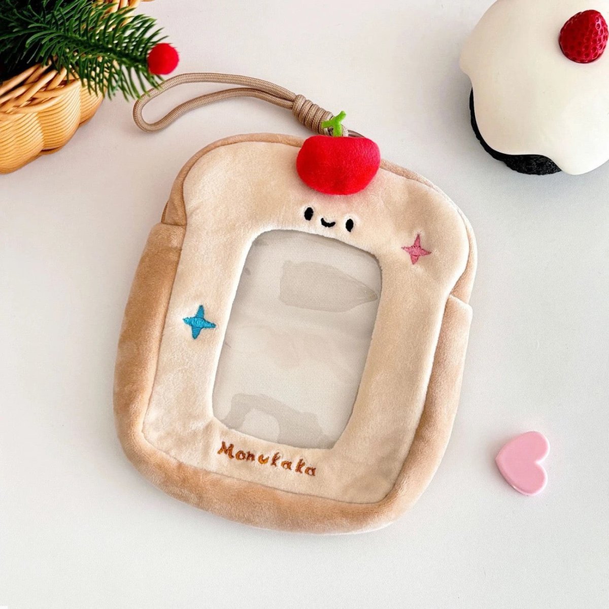 Kawaii Clear Display Keychain Bag - Plush Doll Photocard Holder Pouch - ArtGalleryZen