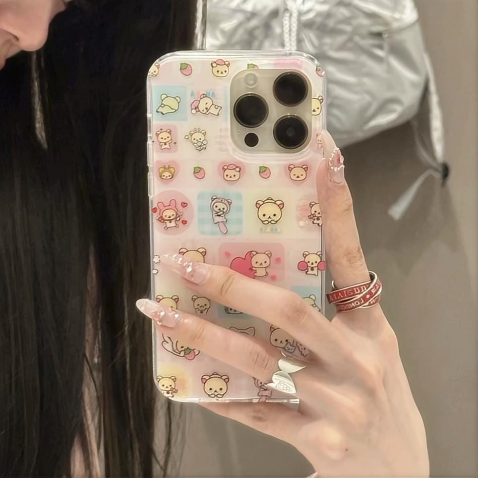 Kawaii Colorful Rilakkuma iPhone Case