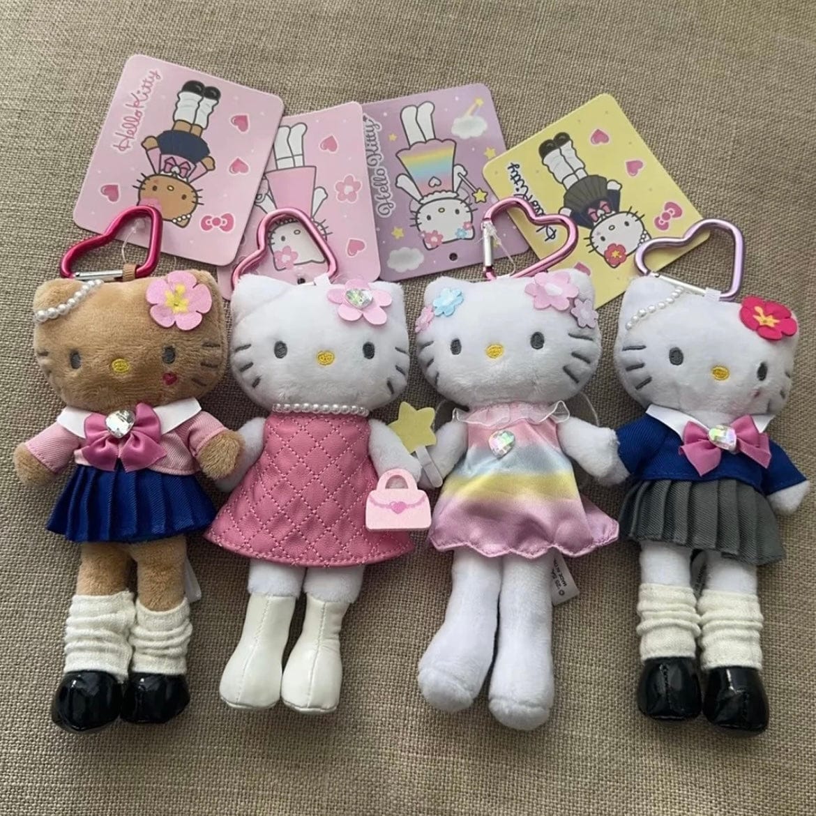 Kawaii Fairy Hello Kitty School Uniform Plush Keychain Doll - ArtGalleryZen