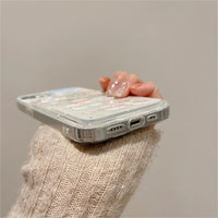 Thumbnail for Kawaii Floating Snow Kitten Puppy Sticker iPhone Case - ArtGalleryZen