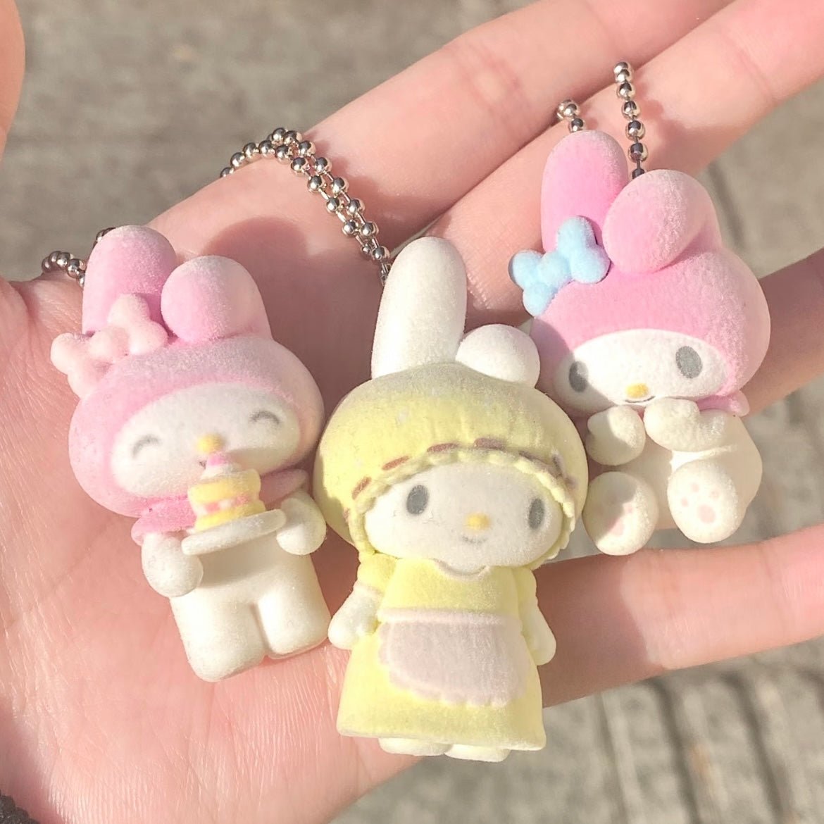 Kawaii Flocked Anime Characters Keychain Doll Blind Box - ArtGalleryZen