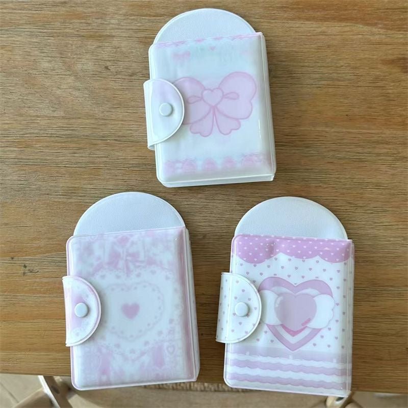 Kawaii Heart Photocard Album - 32 Pocket Mini Card Holder Organizer - ArtGalleryZen