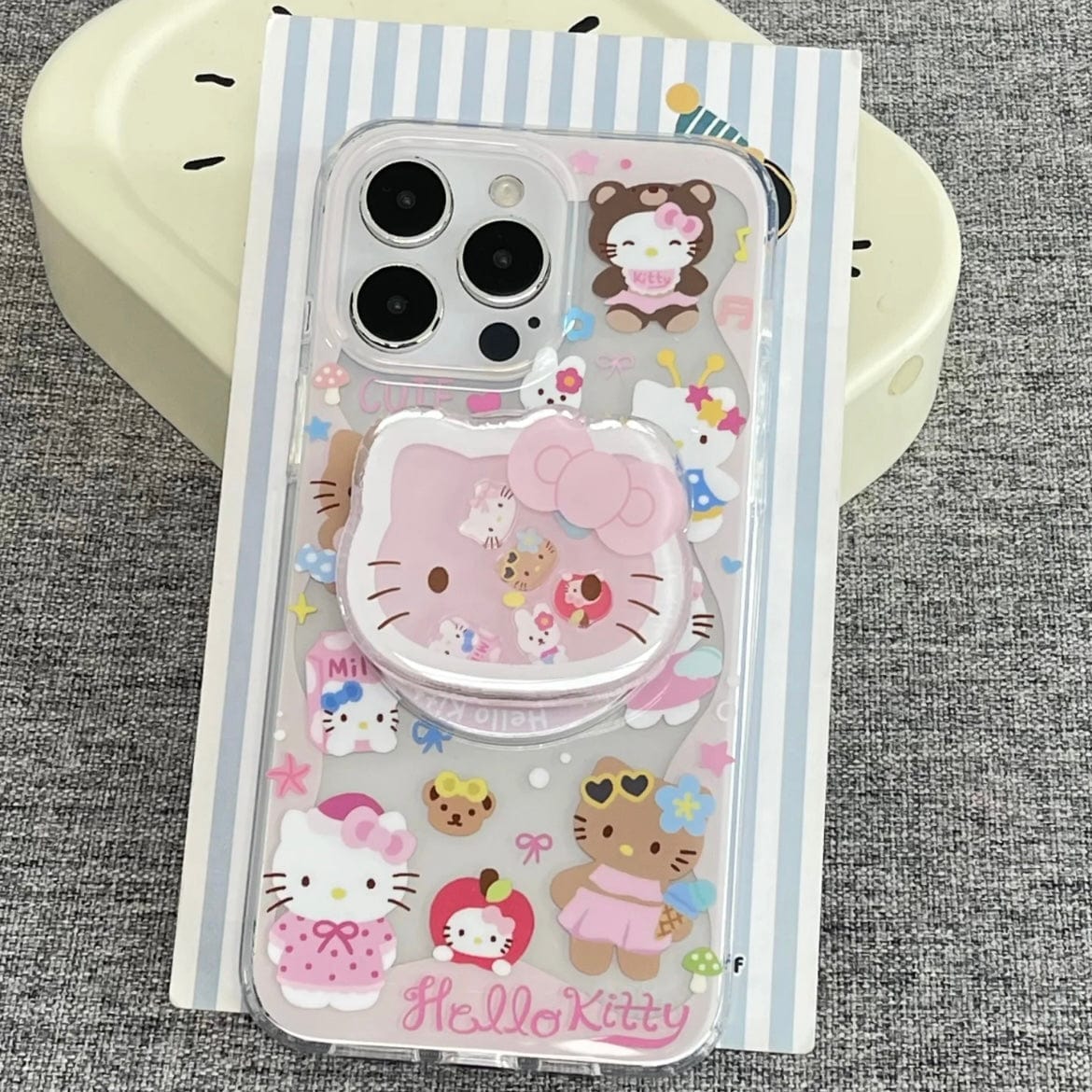 Kawaii Hello Kitty Shaker Magnetic Stand iPhone Case