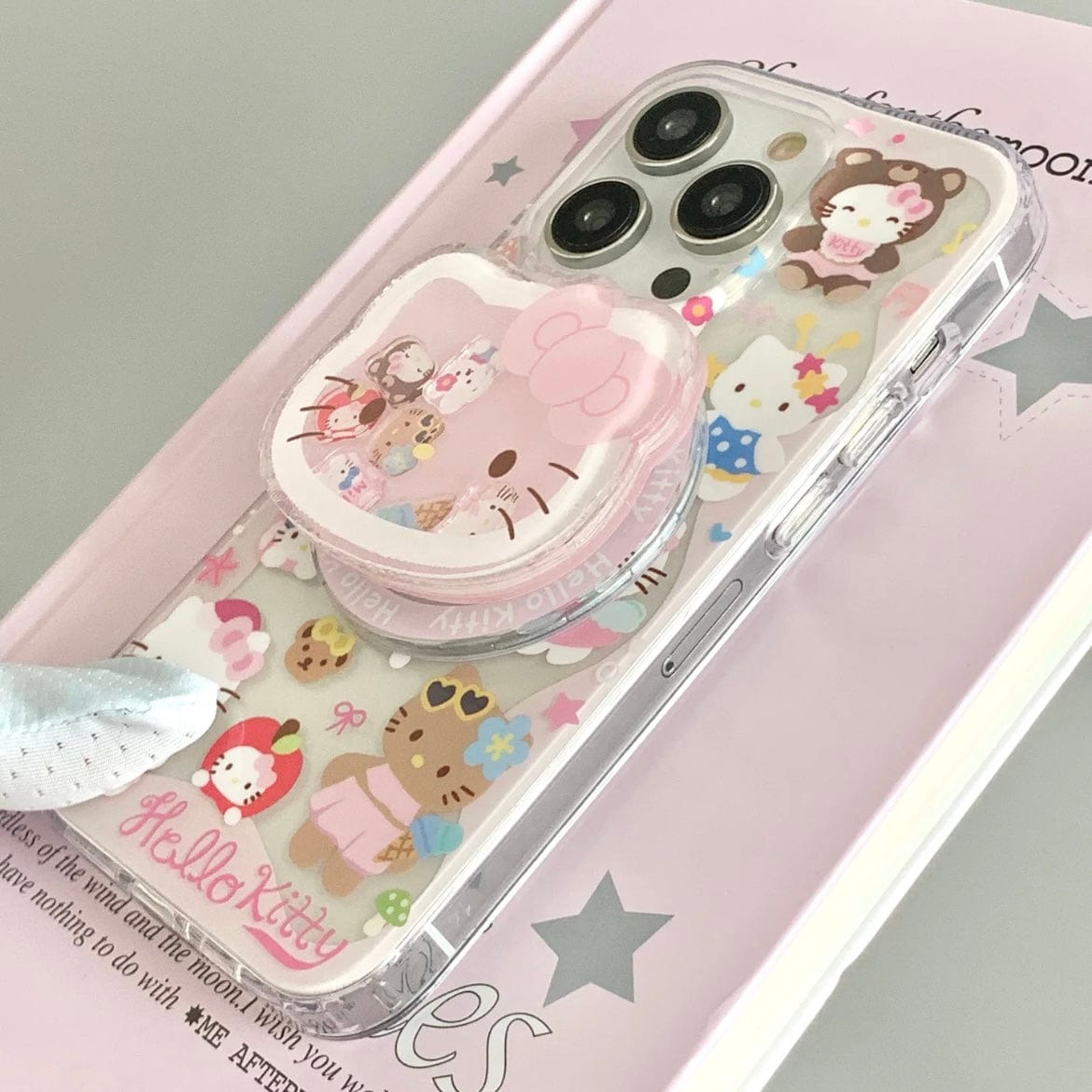 Kawaii Hello Kitty Shaker Magnetic Stand iPhone Case