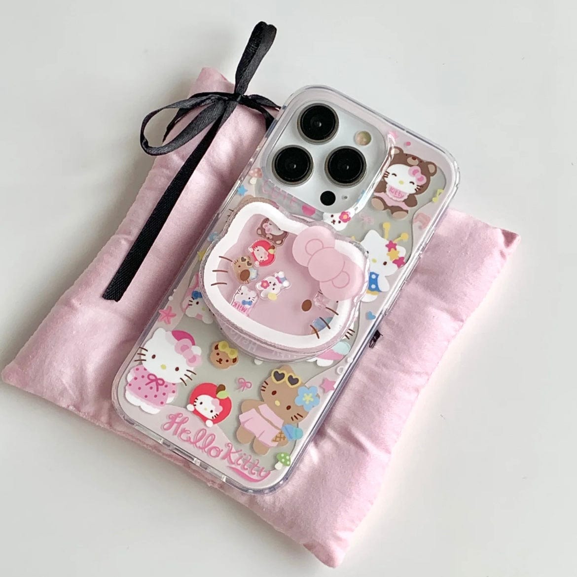 Kawaii Hello Kitty Shaker Magnetic Stand iPhone Case