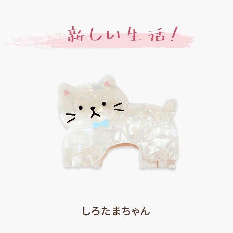 Kawaii Kitten Acetate Acrylic Hair Claw Hair Clip - ArtGalleryZen