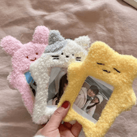 Thumbnail for Kawaii Kitten Rabbit Kpop Keychain Plush Photocard Holder - ArtGalleryZen